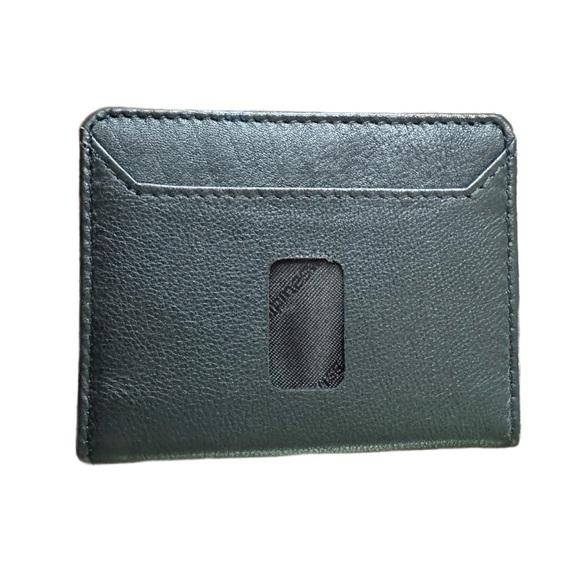 Alpine Swiss Black Leather Bi-Fold Wallet - NWT - Picture 4 of 6